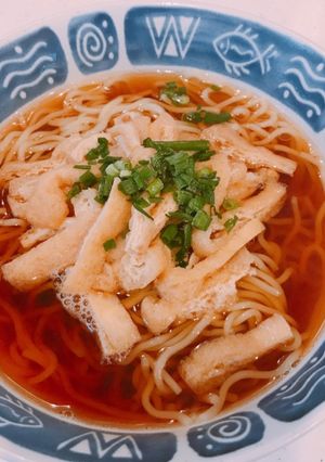 焼きそばの蒸し麺で、きつねそば？うどん？-レシピのメイン写真
