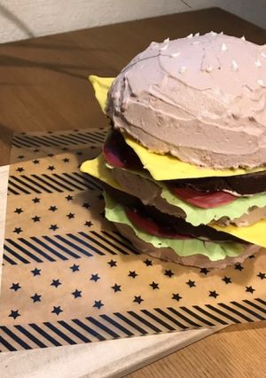 ☆ハンバーガーケーキ☆デコケーキ-レシピのメイン写真