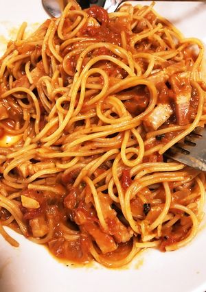 ナポリタンのようなワンポットトマトパスタ-レシピのメイン写真