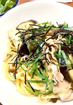 にんにく香る！ナスと豚バラの和風パスタ-レシピのメイン写真