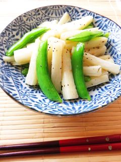 ☺簡単♪長芋とスナップえんどうの塩炒め☺-レシピのメイン写真