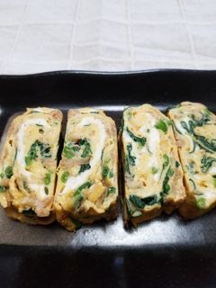 ☆なめたけ入り♪ほうれん草卵焼き☆-レシピのメイン写真