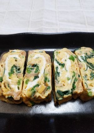 ☆なめたけ入り♪ほうれん草卵焼き☆-レシピのメイン写真