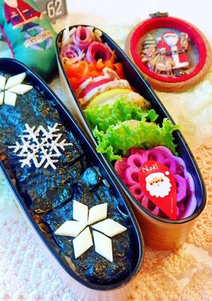 クリスマス 氷の結晶 レインボー弁当-レシピのメイン写真