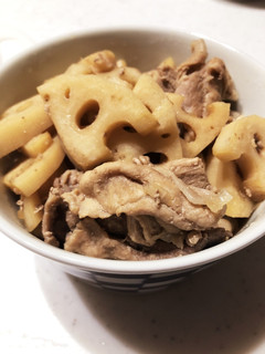 れんこんと豚肉の煮物-レシピのメイン写真