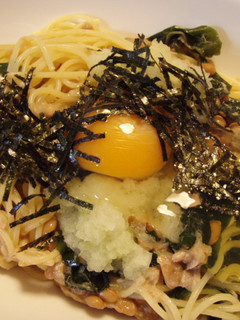 ランチに最適!納豆でアッサリ和風パスタ☆-レシピのメイン写真