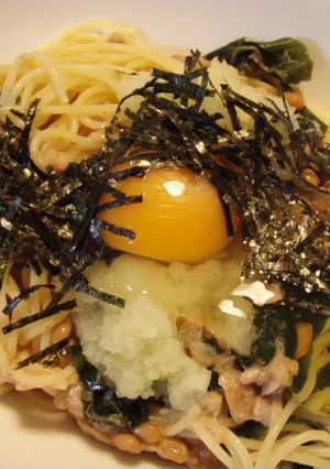 ランチに最適！納豆でアッサリ和風パスタ☆-レシピのメイン写真
