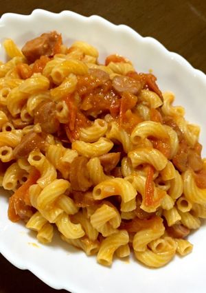 ニンニクが効くトマトとマカロニのパスタ-レシピのメイン写真