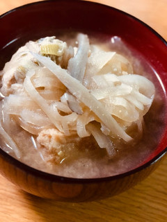 葱つくねの味噌汁-レシピのメイン写真