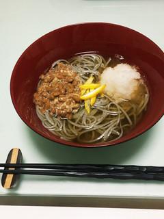 大根おろしと納豆☆簡単お蕎麦!-レシピのメイン写真