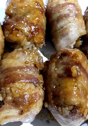 余った炊き込みご飯を肉巻きに！-レシピのメイン写真