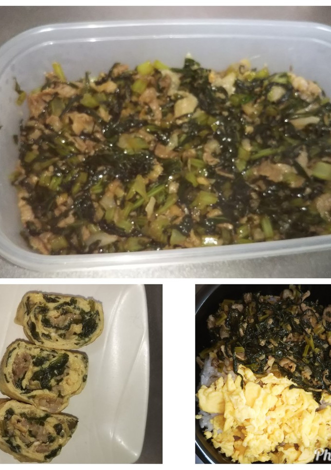 【作りおき】大根の葉と豚肉の甘辛炒め-レシピのメイン写真