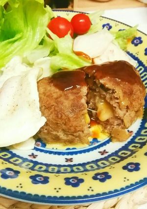 チーズinハンバーグ-レシピのメイン写真
