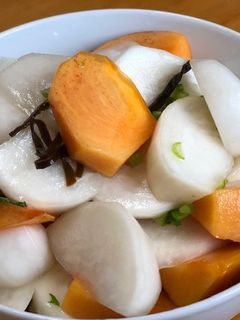 カブと柿の漬物-レシピのメイン写真