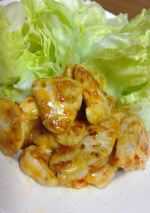 鶏むね肉の豆板醤マヨ炒め-レシピのメイン写真