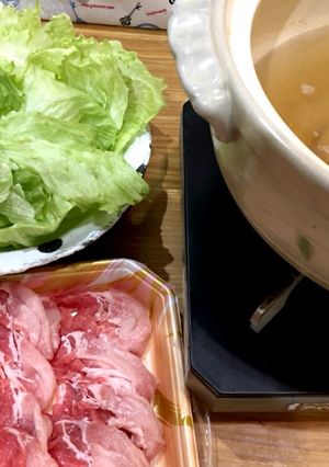 ☆材料は２つ☆レタスと豚肉のしゃぶしゃぶ-レシピのメイン写真