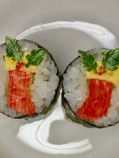 寿司型・模様巻き(クリスマス靴下)-レシピのメイン写真