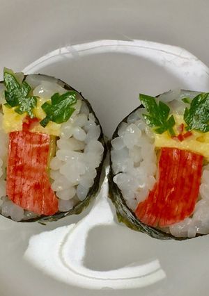 寿司型・模様巻き(クリスマス靴下)-レシピのメイン写真