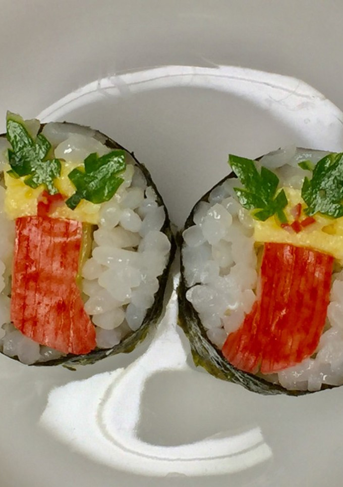寿司型・模様巻き(クリスマス靴下)-レシピのメイン写真
