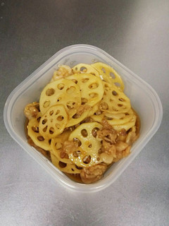 れんこんと豚の細切れの炒め物-レシピのメイン写真