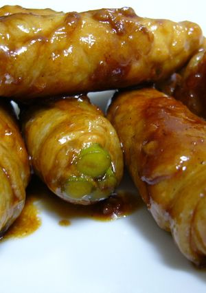 あまから★豚肉の野菜巻き～照り焼き風～-レシピのメイン写真