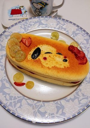 簡単！チーズスフレでスヌーピー♪-レシピのメイン写真