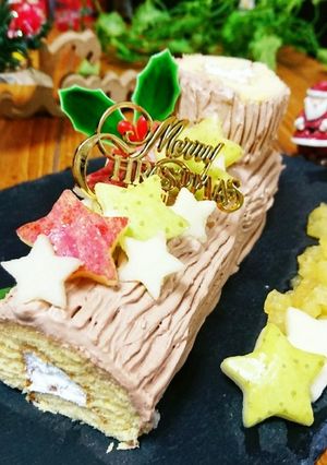 市販のロールケーキで簡単ブッシュドノエル-レシピのメイン写真