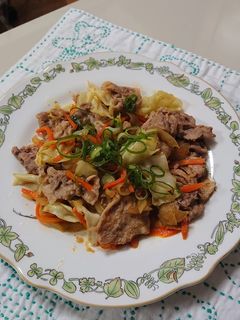 豚肉(お肉)と野菜めんつゆカレー炒め-レシピのメイン写真