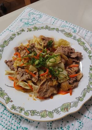 豚肉(お肉)と野菜めんつゆカレー炒め-レシピのメイン写真