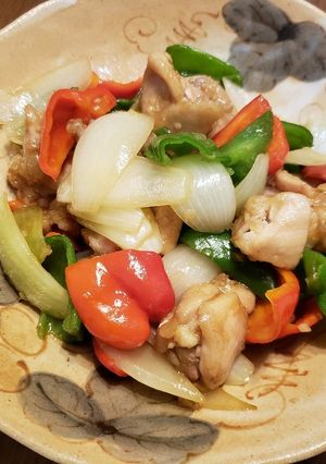 鶏肉と二色ピーマンの中華風炒め物-レシピのメイン写真