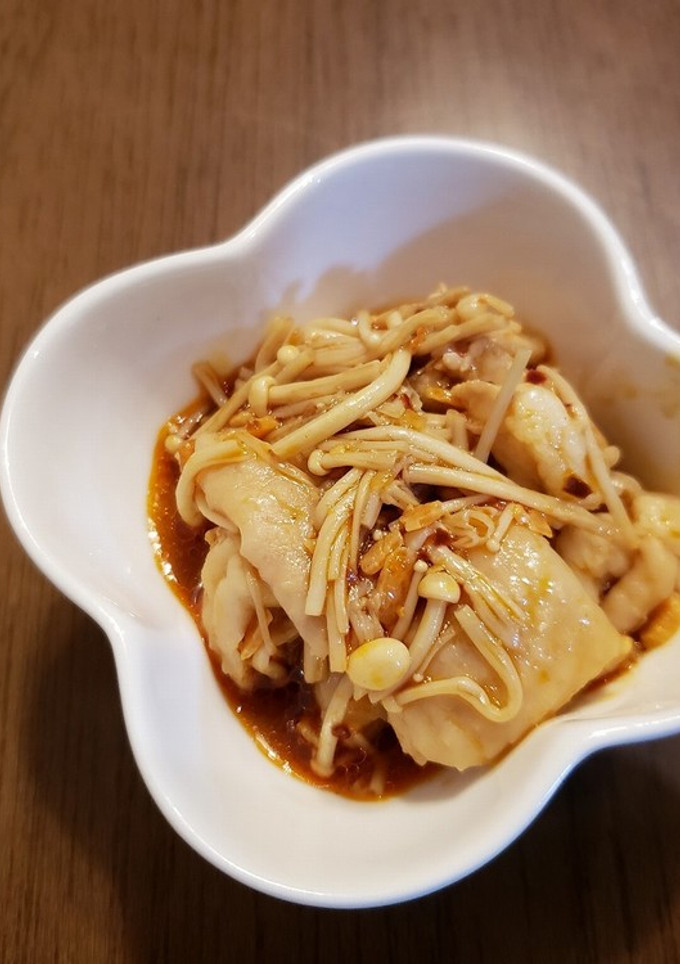 鶏皮とえのきの中華風和えもの-レシピのメイン写真