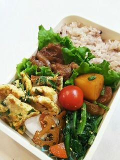 お弁当(12/5)豚肉と玉葱の甘辛炒め-レシピのメイン写真