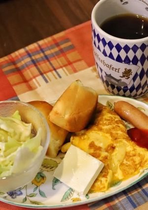 【効率化】朝ごはんプレート（パン派版）-レシピのメイン写真