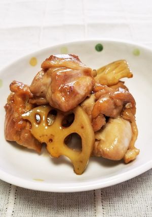 ☆鶏もも肉とレンコンの甘辛炒め☆-レシピのメイン写真