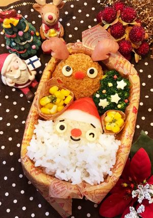 キャラ弁♡サンタさんとトナカイさん-レシピのメイン写真