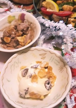 混ぜて固めるだけ❗️ラムレーズンアイス-レシピのメイン写真