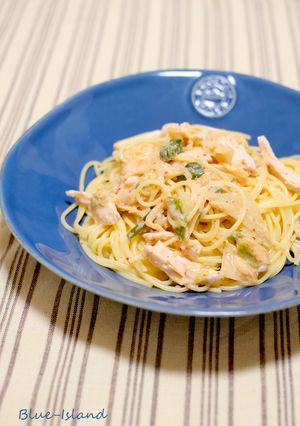 キムチとサラダチキンの＊クリームパスタ＊-レシピのメイン写真