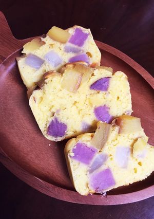 1歳以降のおやつ！三色芋のパウンドケーキ-レシピのメイン写真