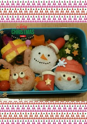 クリスマス☆サンタ☆トナカイのキャラ弁❤-レシピのメイン写真