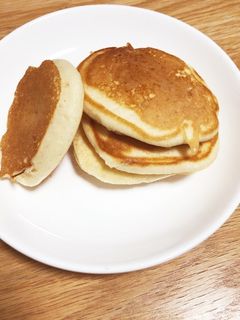 卵なし!牛乳なしのもちもちホットケーキ!-レシピのメイン写真