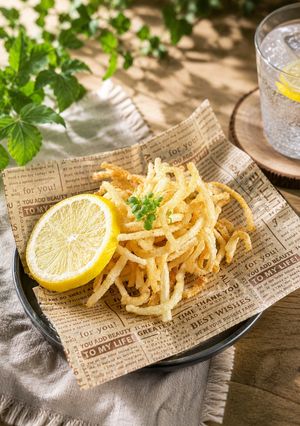 残りものが大変身！カリカリひやむぎ揚げスナック-レシピのメイン写真