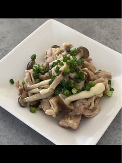鶏せせりとしめじの柚子胡椒炒め-レシピのメイン写真