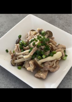 鶏せせりとしめじの柚子胡椒炒め-レシピのメイン写真