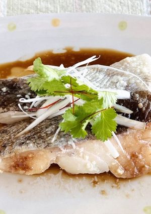 底皿不要✨湯煎でつくる🐟白身魚の中華蒸し-レシピのメイン写真