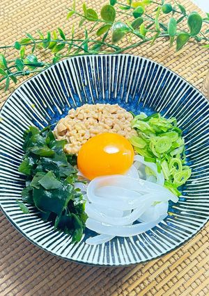 ビールに最高！卵黄とろ〜り「いか納豆」-レシピのメイン写真