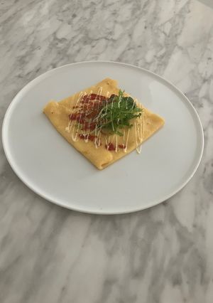 半熟卵とチーズの米粉ガレット-レシピのメイン写真