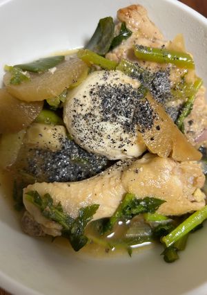 鶏手羽元と大根の黒ごま香るさっぱり煮-レシピのメイン写真