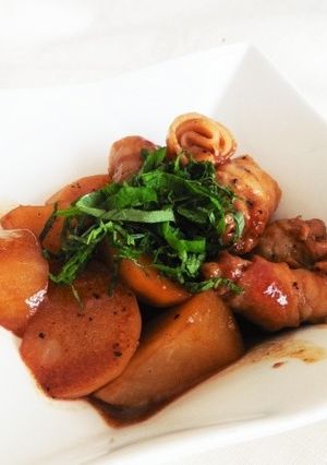 豚バラ薄切り肉と大根の味噌角煮-レシピのメイン写真