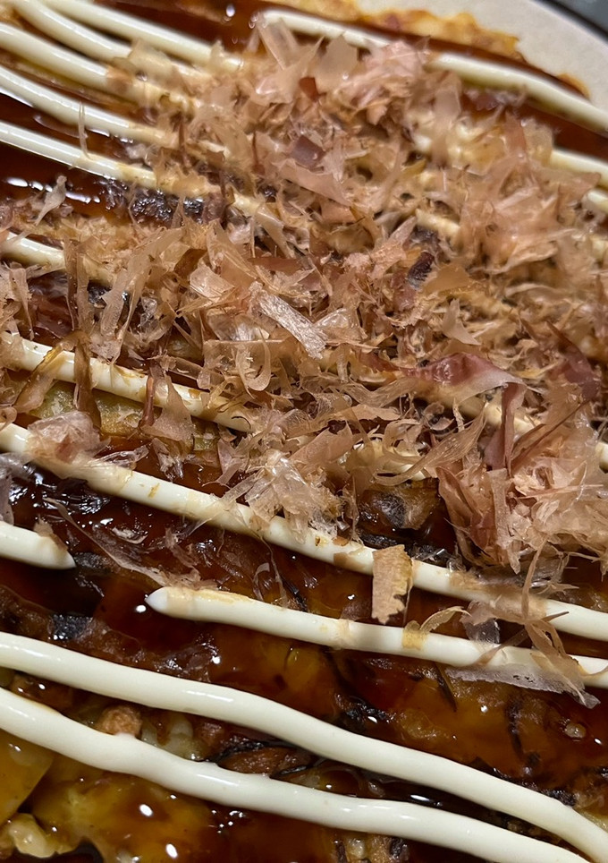 節約♪千切りキャベツの簡単お好み焼き-レシピのメイン写真