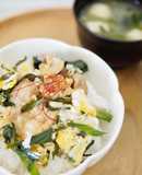 夏バテ防止！簡単！節約！豚バラニラ玉丼